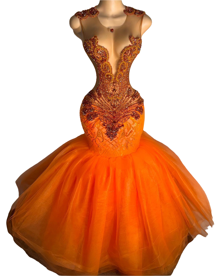 ORANGE LAVISH DOLLHOUSE DRESS