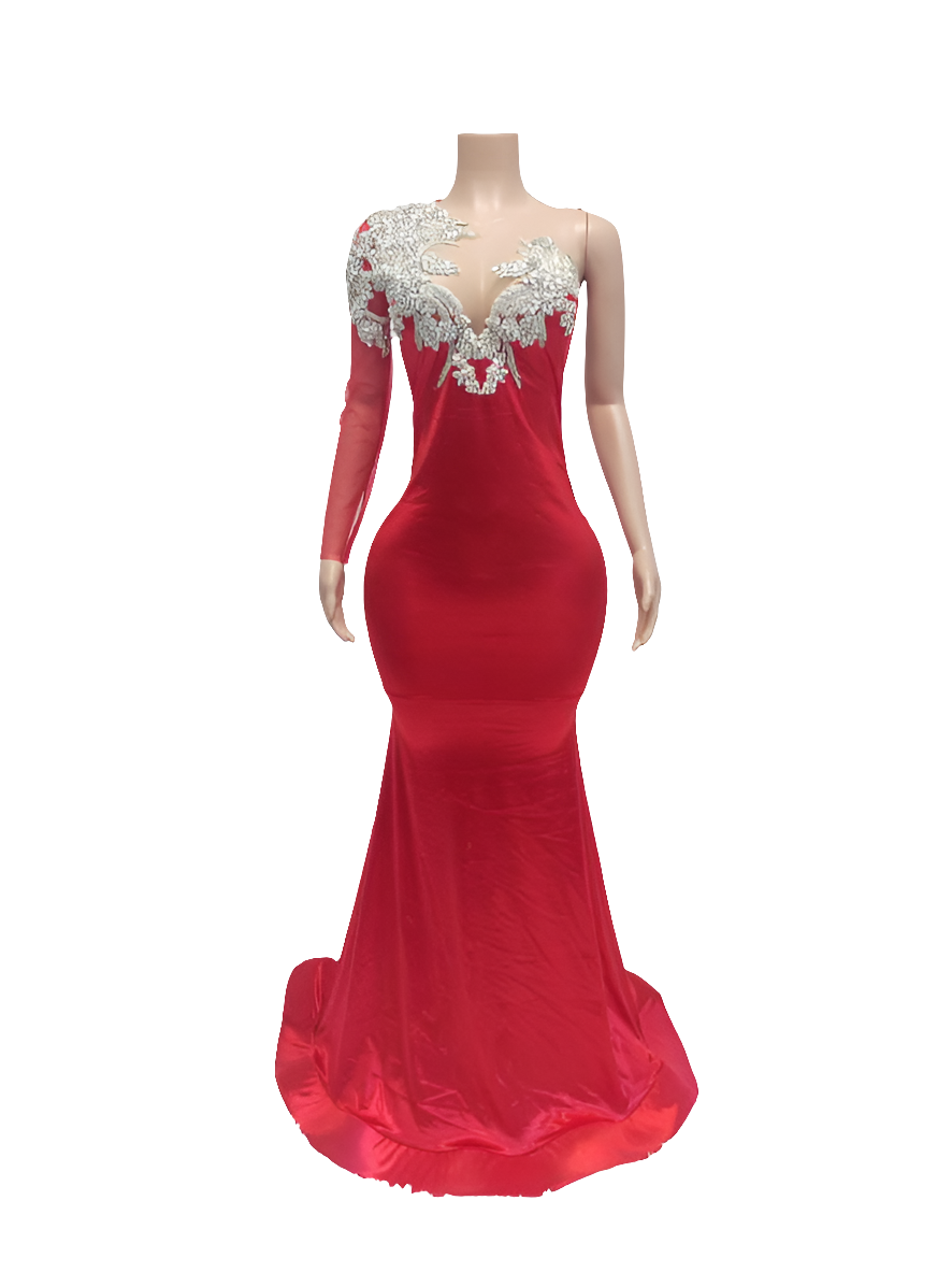RED GOWN LAVISH DRESS
