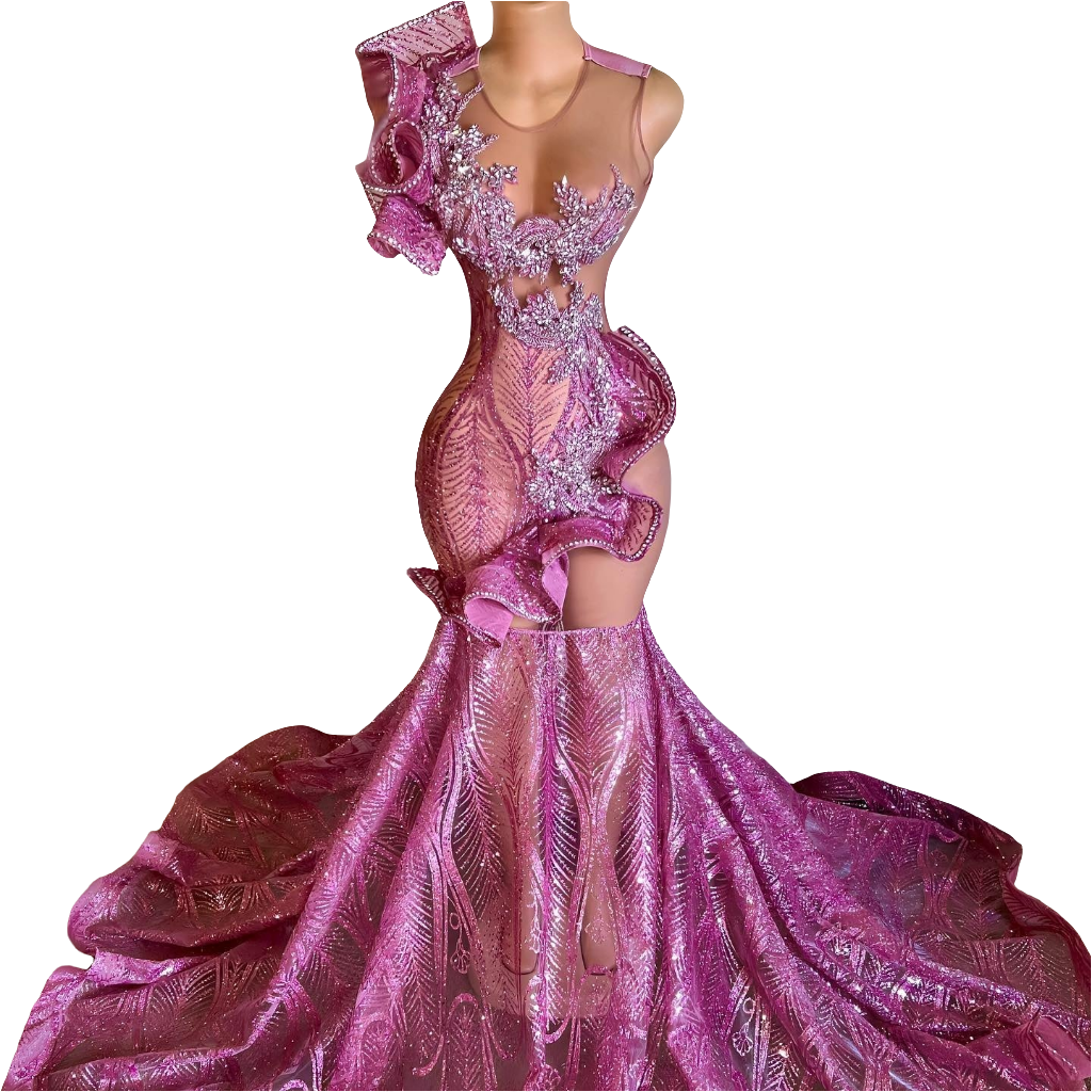 PINK LAVISH RUFFLE DRESS