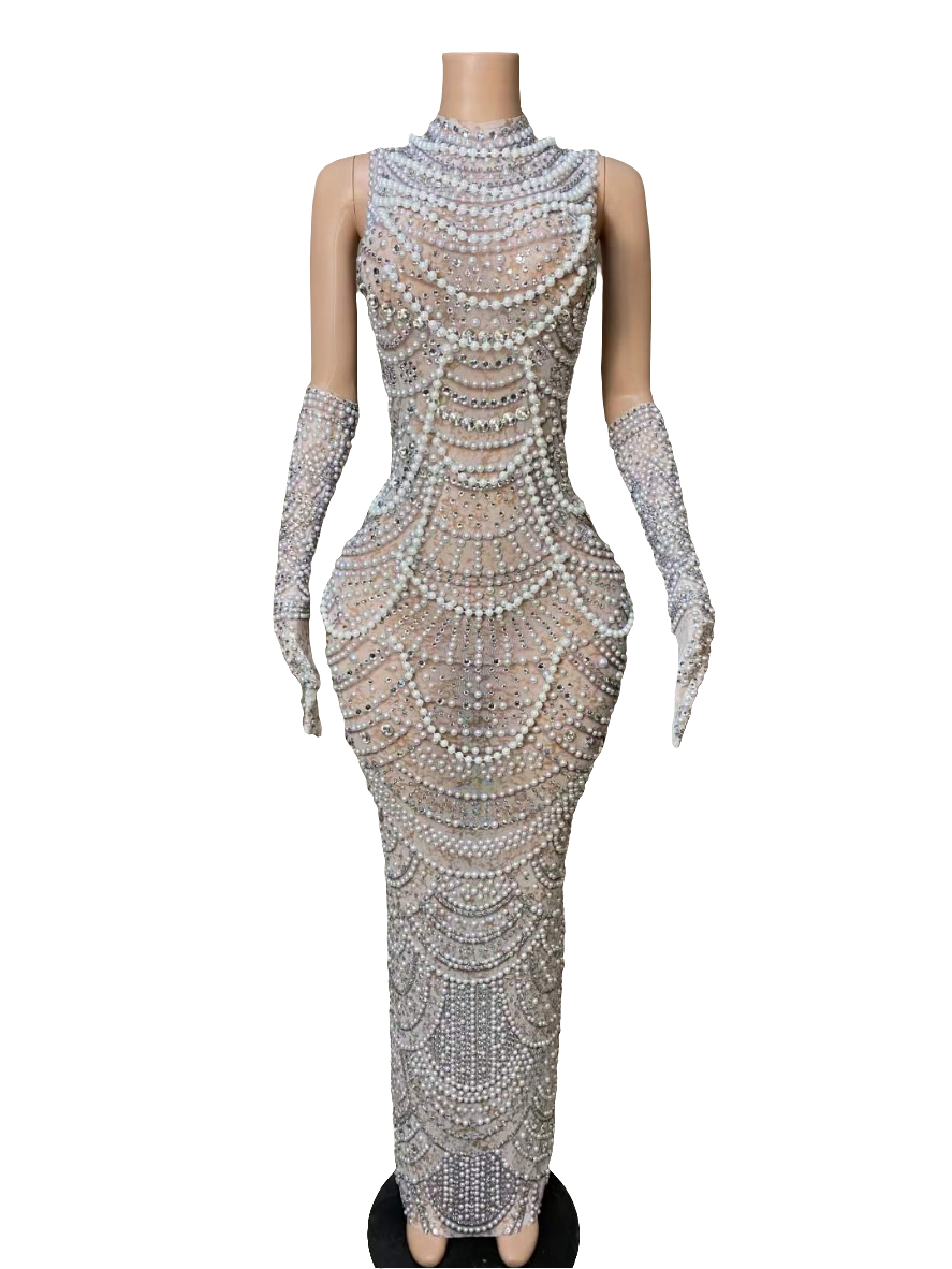 EGYPTIAN PEAL SLVSH DRESS