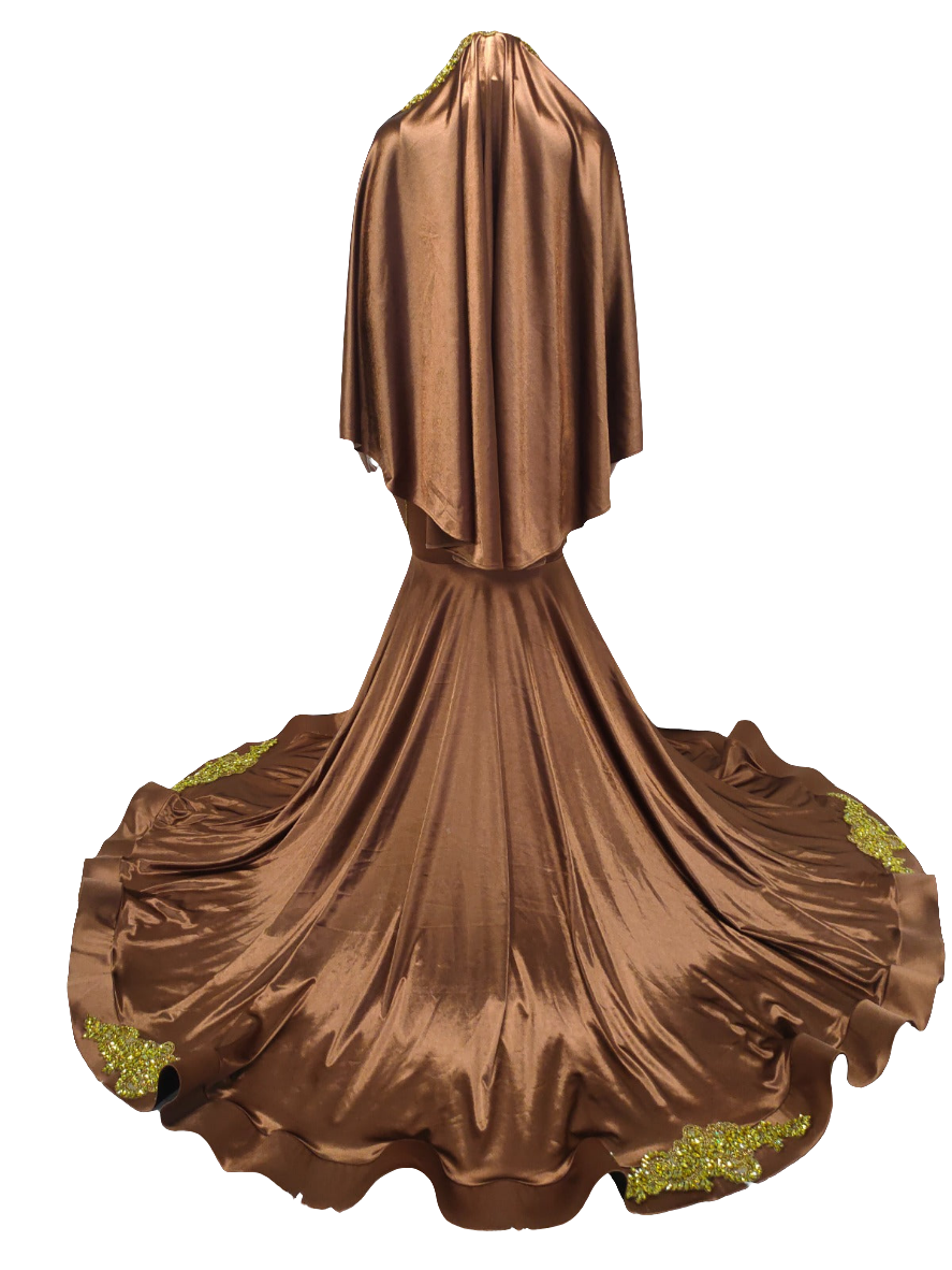 BROWNIE FLAKES SILK LAVISH TROPHY DRESS