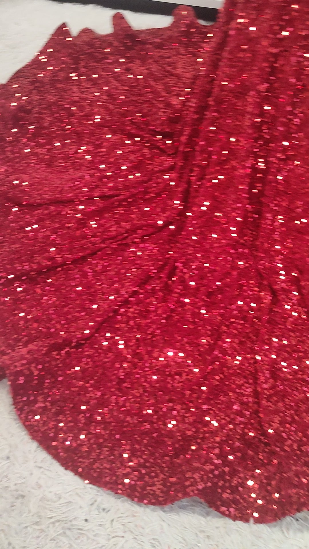 RED SEQUIN LAVISH DRESS