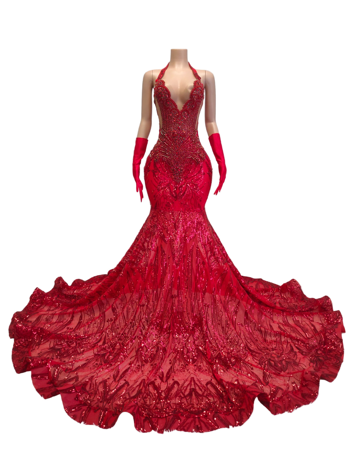 CHERRY DROP LAVISH TROPHY DRESS