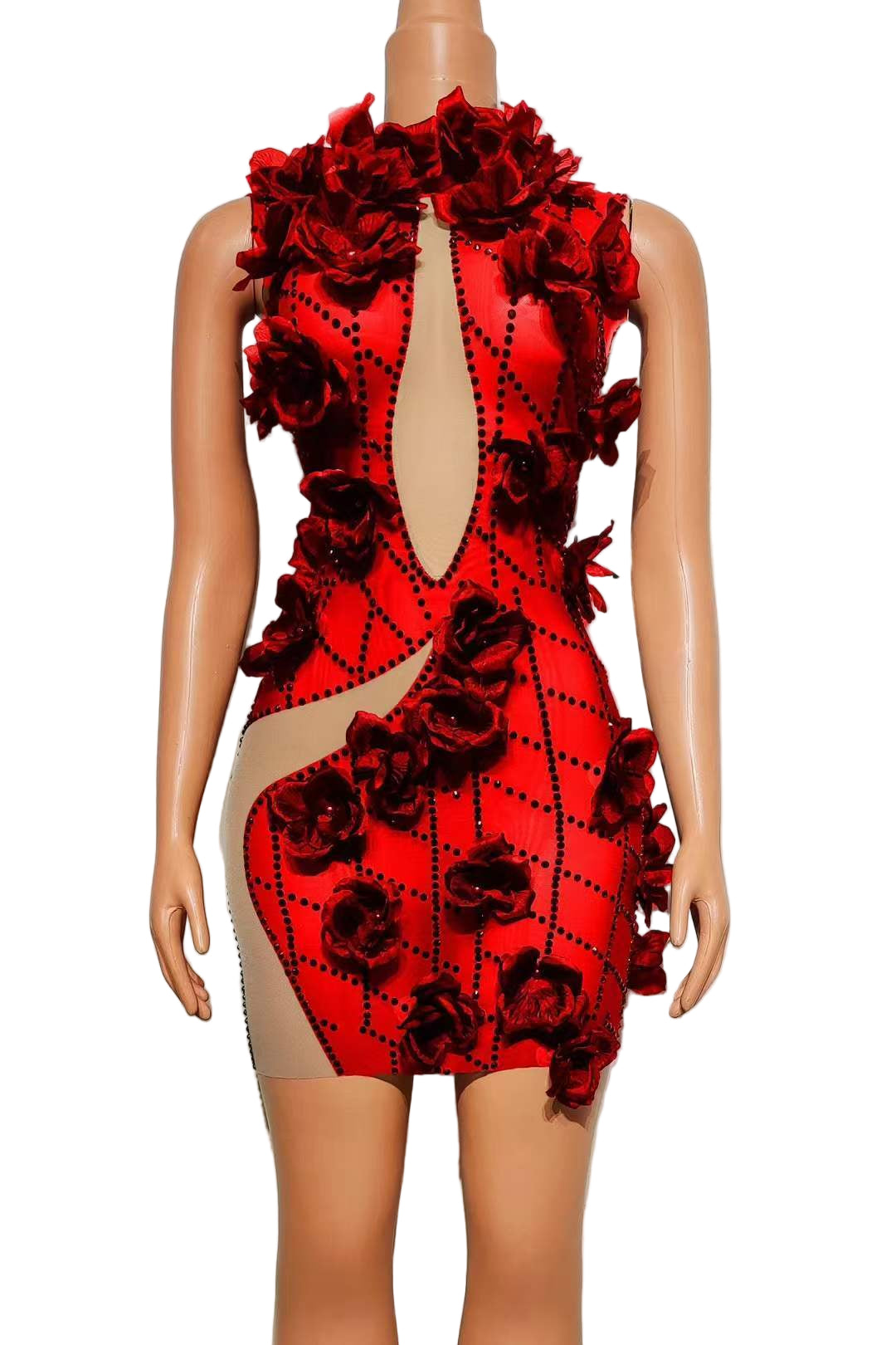 MONE'T ROSE FLUER DRESS