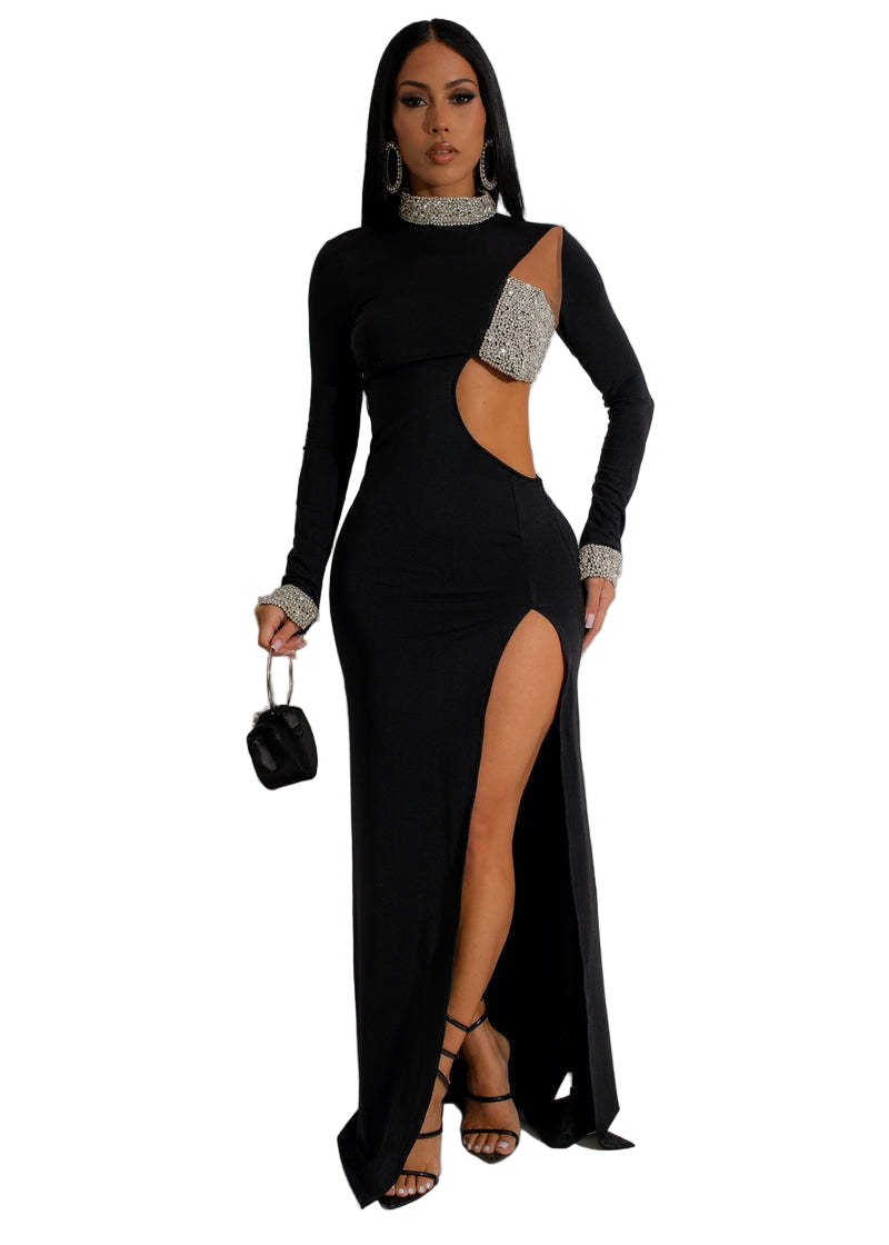 LAVISH BLK TROPHY DRESS