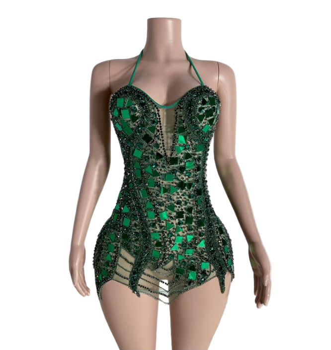 EMARLD CITY CRYSTALLINE SLVSH DRESS