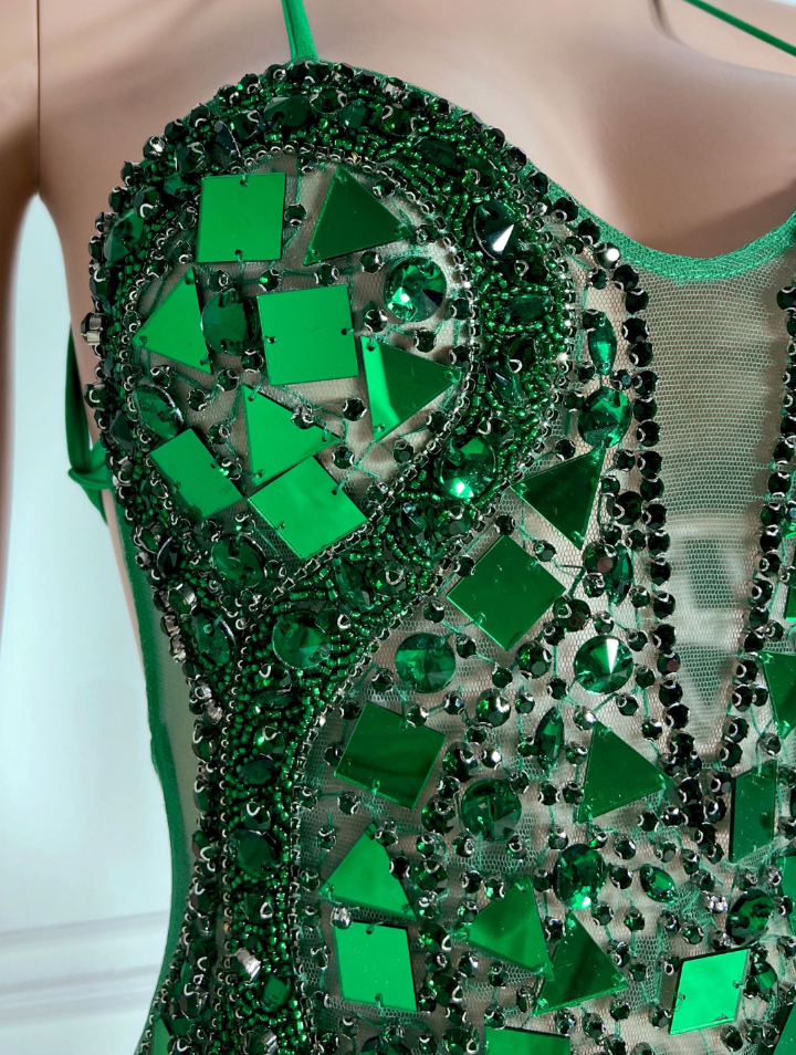 EMARLD CITY CRYSTALLINE SLVSH DRESS