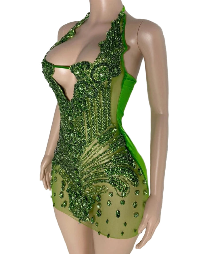 POISON IVY CRYSTALLINE SLVSH DRESS