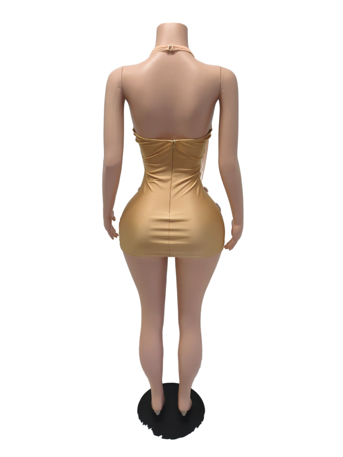 CARAMEL LUXE CRYSTAL SLVSH DRESS
