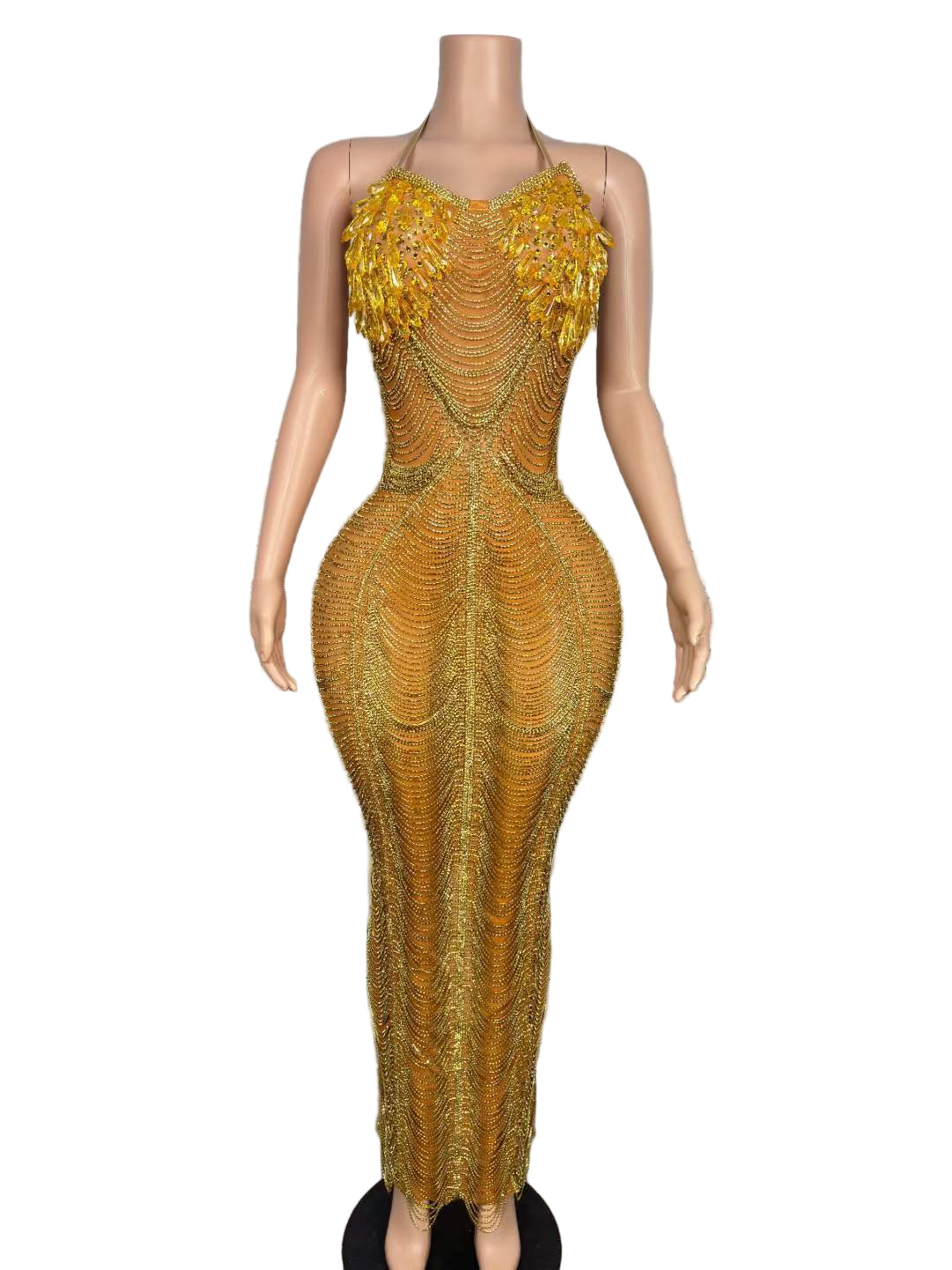 CANARY GOLD RUSH LAVISH DRESS
