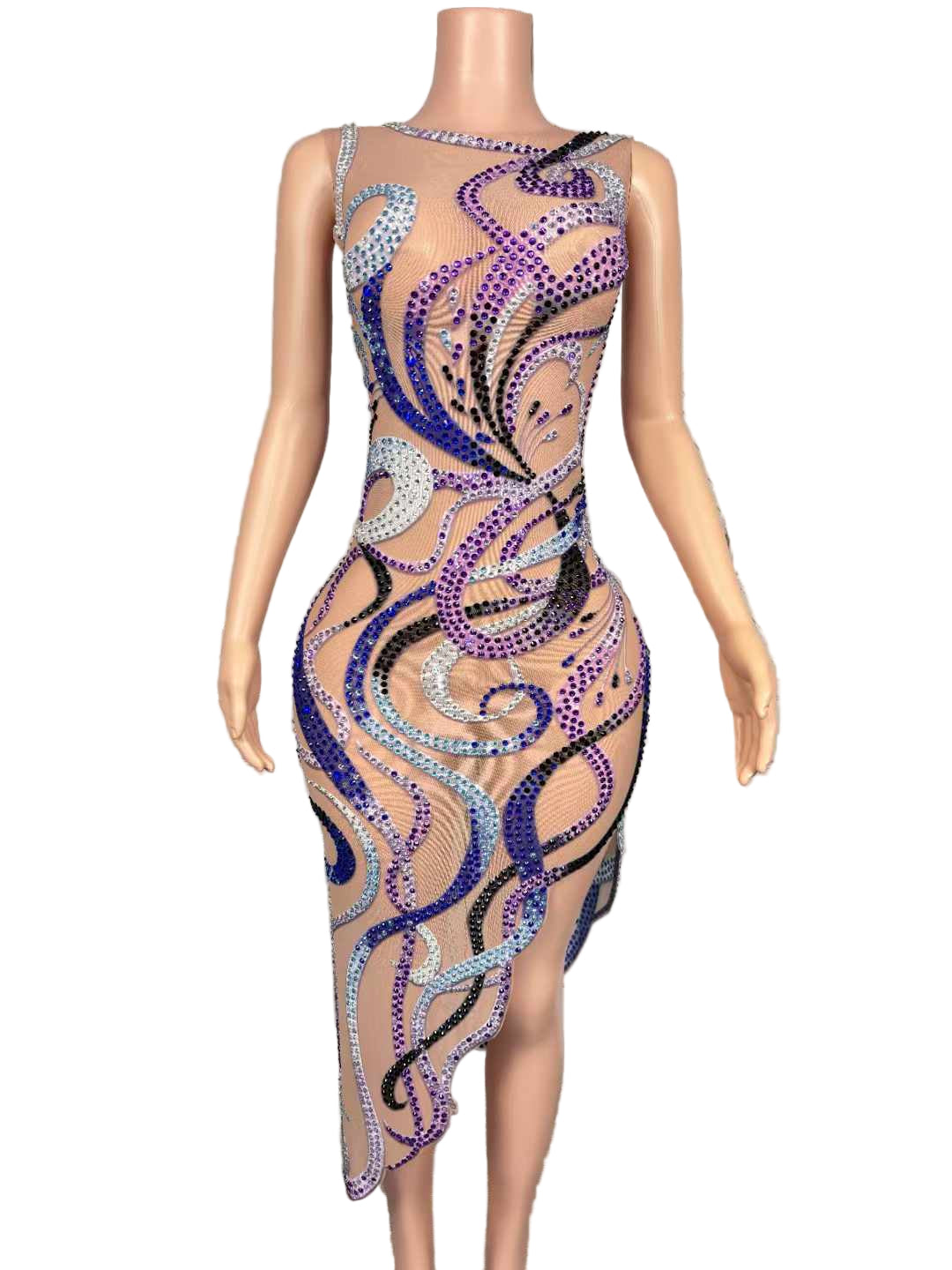 LAVENDER SWIRL LAVISH DRESS